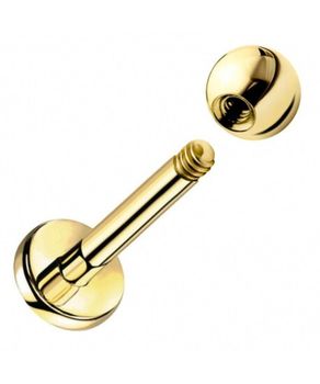 Złoty Labret z Kulką Tytan G23 - Piercing.jpg